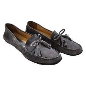 Van Eli Gray Suede Leather Driving Shoes Loafers Tassels Size 7.5 N